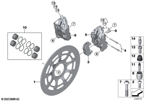 Front Wheel Brake for 2025 BMW-Motorrad R 1300 GS #1