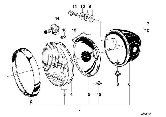 63121358147 - : Installing Set Lamp Lens for BMW-Motorrad Image
