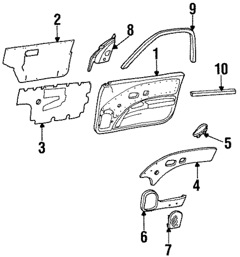 Interior Trim - Door for 1993 Saturn SC2 #0