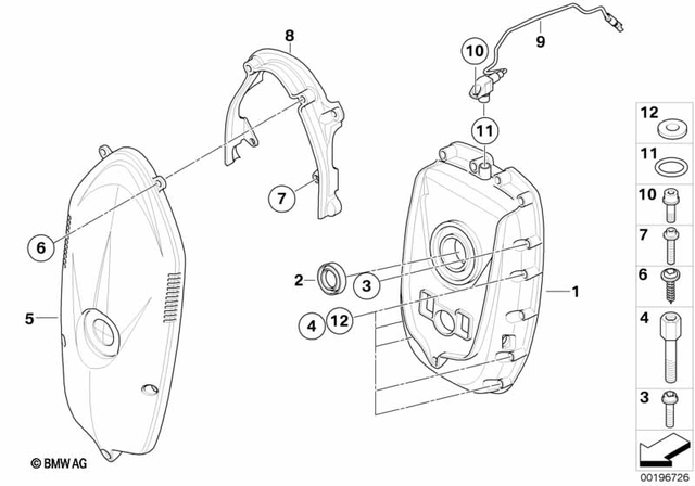 11147719509 - Engine: Gear Box Gear, Black -  for BMW-Motorrad Image image