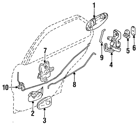 Rear Door for 1993 Dodge Colt #1