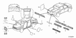 74691SJCA10 - Interior/Bumper: LABEL, HITCH CAUTION for Honda Image