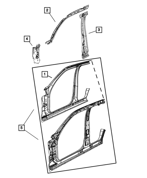 Aperture Panel and Pillar Supports for 2009 Dodge Nitro #1