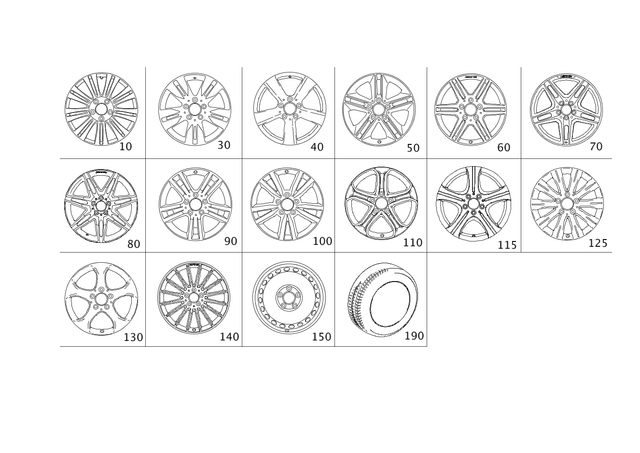 2124013602 - Wheels and Accessories: Wheel 18 5-double-spoke for Mercedes-Benz: E250, E350, E400, E550, E63 AMG, E63 AMG S Image