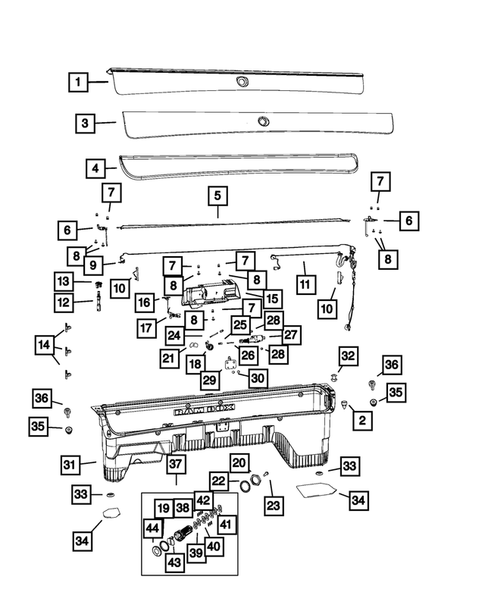 Pick-up Box and Fuel Filler Door for 2016 Ram 2500 #1