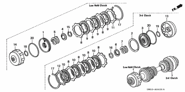 AT Clutch (Third - Low Hold) for 1996 Acura TL #0