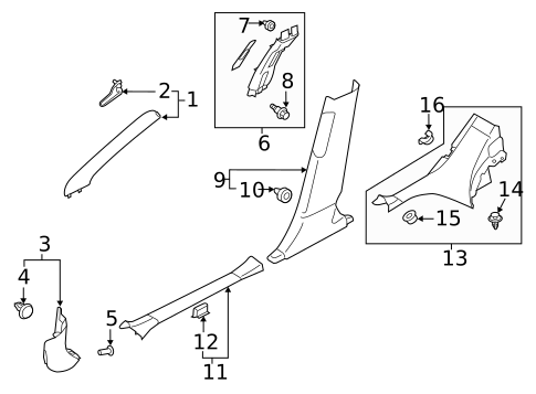 Interior Trim - Pillars for 2021 Subaru Forester #0
