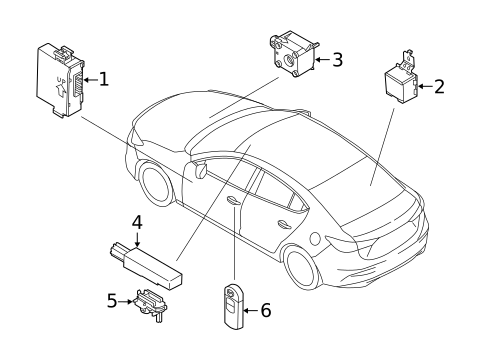 Keyless Entry Components for 2024 Mazda 3 #0