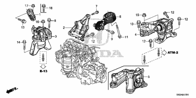 Engine Mounts (AT) for 2013 Honda Civic #0