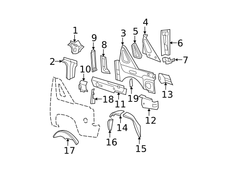 Inner Structure for 2011 Cadillac Escalade EXT #0