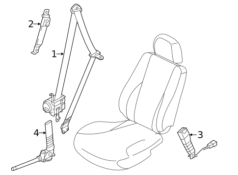 Front Seat Belts for 2012 Hyundai Tucson #0
