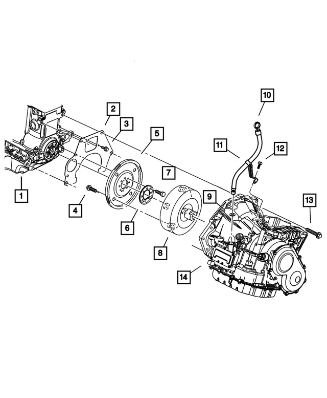 « 4471933 – Automatic Transaxle 4 Speed : Support De Plateau Flexible Ou De Volant Moteur Plaque pour Mopar Image »