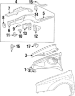 1HM809103B - Body: Apron Assembly for Volkswagen Image
