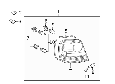 Tail Lamps for 2004 Toyota Echo #0