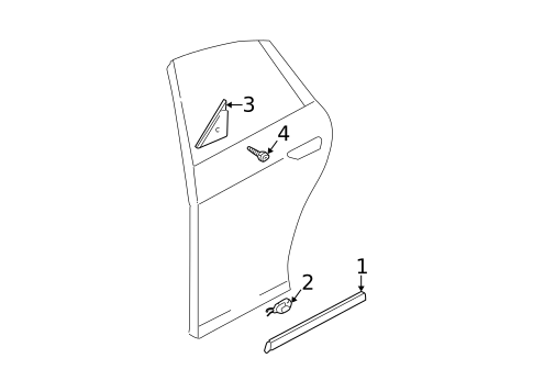 Exterior Trim - Rear Door for 2001 Audi Allroad Quattro #0