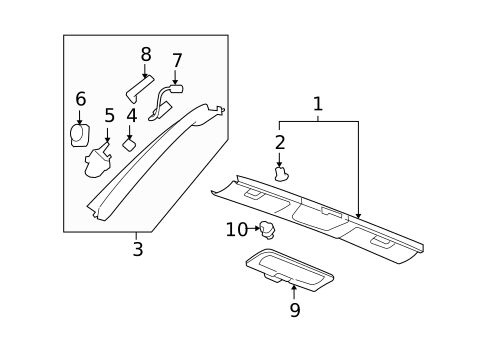 Interior Trim - Roof for 2010 Saturn Sky #0