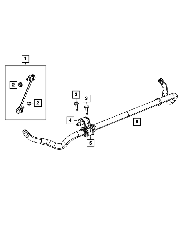 V5174185AC - Front Suspension: Stabilizer Bar Link Kit for Mopar Image