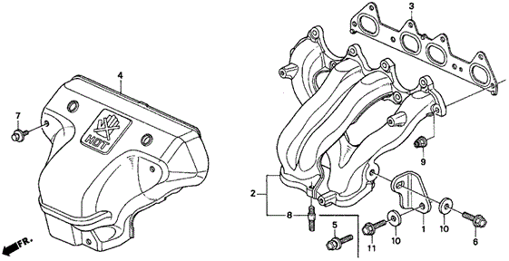 Exhaust Manifold for 1998 Honda Odyssey #0