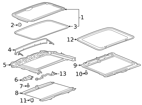 Sunroof for 2024 Chevrolet Traverse Limited #0