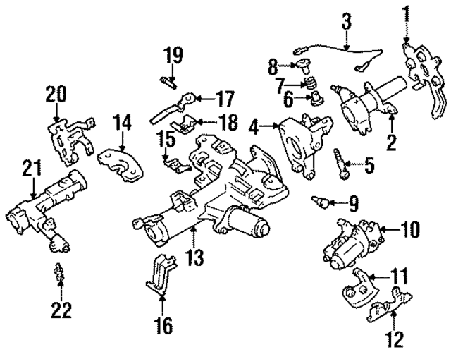 4583750010 - : Steering Column Tilt Motor Bracket for Lexus Image