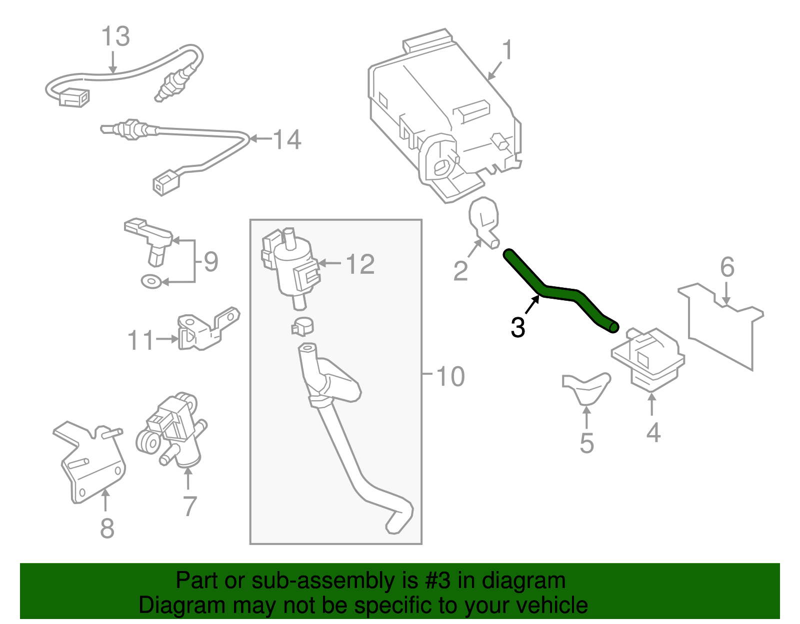 18791-4GA1A - Canister Hose 2017-2020 Infiniti Q60 | Infiniti of Orland ...
