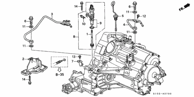 AT ATF Pipe - Speedometer Gear (4WD) for 2000 Honda CR-V #0