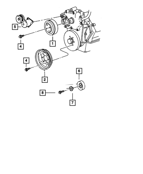 Pulleys and Related Parts for 2002 Dodge Dakota #1