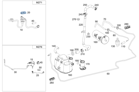 Closed Fuel-Evaporation-Control System for 2012 Mercedes-Benz SLK55 AMG #0