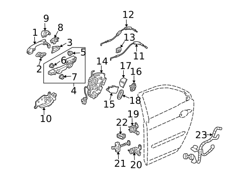 Rear Door for 2006 Acura RL #0