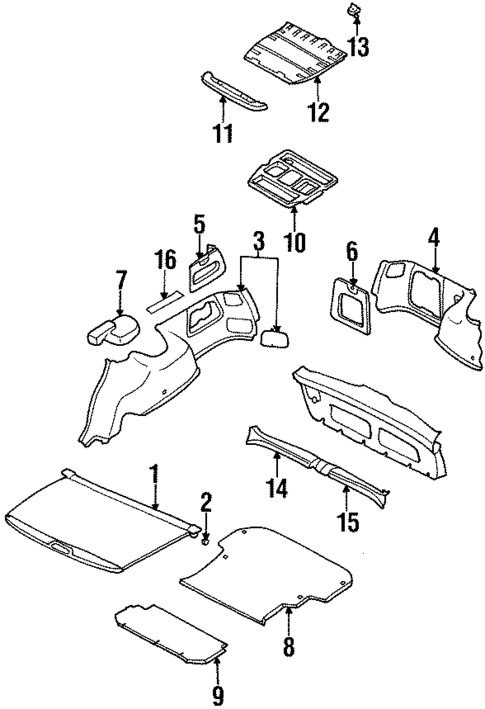 Interior Trim - Rear Body for 1999 Subaru Legacy #0