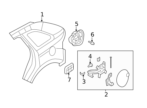 Quarter Panel & Components for 2010 Lincoln MKX #0