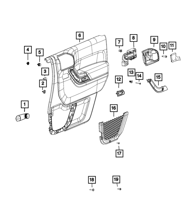 « 68091326AA – Interior Trim : Emboitement, Côté Droit pour Mopar Image »