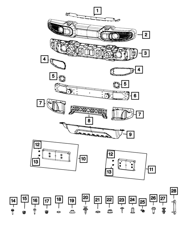 68340509AA - Frame, Bumper and Fascia: Screw for Mopar Image