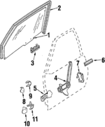20340681 - Body: Glass for Buick: Skyhawk | Cadillac: Cimarron | Chevrolet: Cavalier | Oldsmobile: Firenza | Pontiac: J2000 Sunbird, Sunbird Image