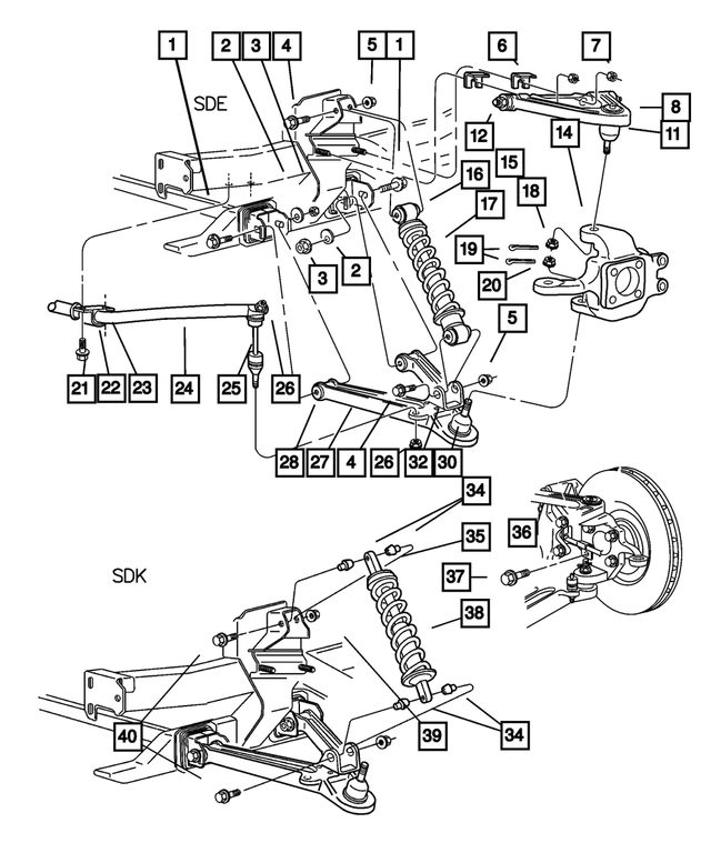 « P5007463 –  : Suspension Amortisseur, Côté Gauche pour Mopar Image »