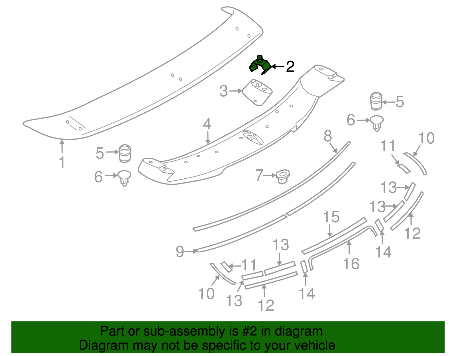 Spoiler Wing Bracket - Nissan (K6042-1A30A)