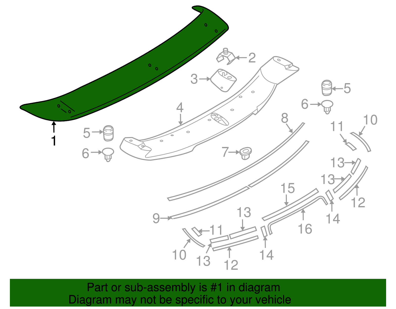 Spoiler Wing - Nissan (K6032-1A30A)
