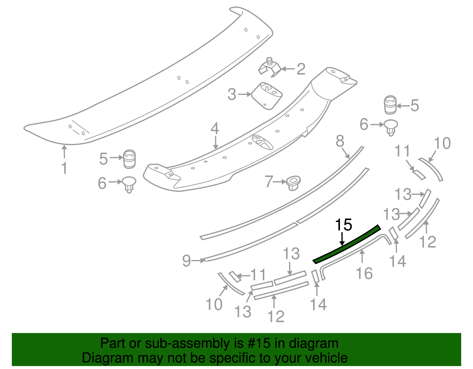 Spoiler Tape - Nissan (K6057-1A31A)