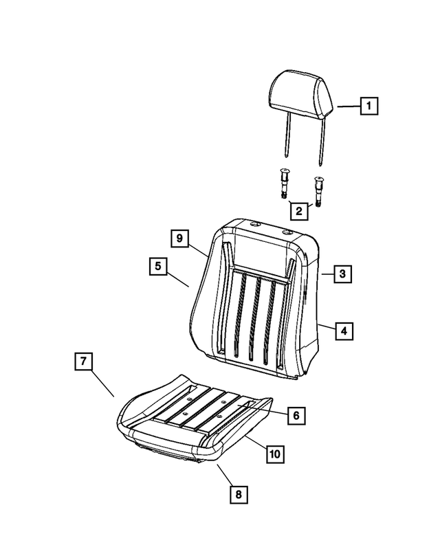1DS941DVAA - Interior Trim: Headrest Sleeve for Mopar Image