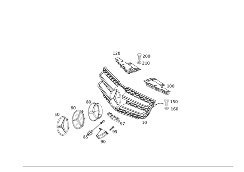 Radiator Grille for 2010 Mercedes-Benz GLK350 #0