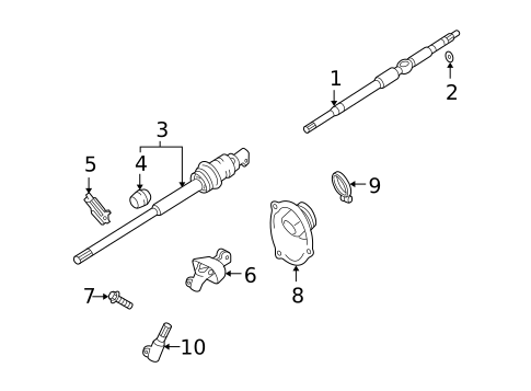 Shaft & Internal Components for 2004 Lexus LS430 #0
