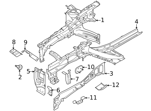 Structural Components & Rails for 2023 Kia Niro #0