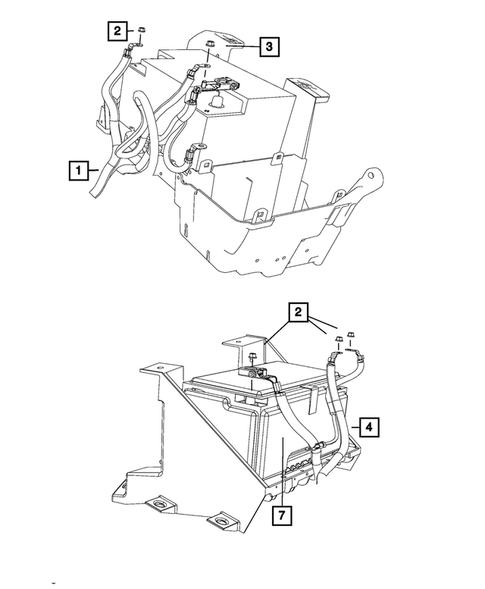 Battery, Battery Tray and Cables for 2018 Ram 2500 #1