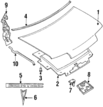 10284404 - Body: Hood for Pontiac: Trans Sport Image