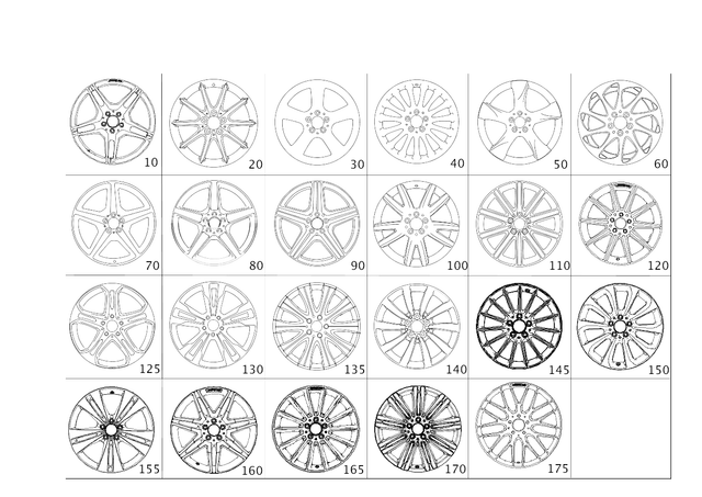 2124014602 - Wheels: Wheel (19 Inch) - Rear for Mercedes-Benz Image