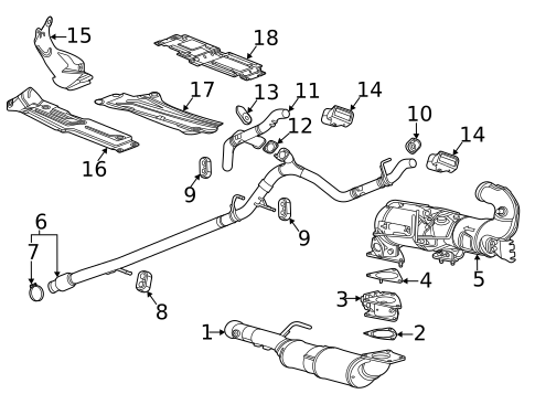 Exhaust Components for 2022 Chevrolet Silverado 1500 LTD #0
