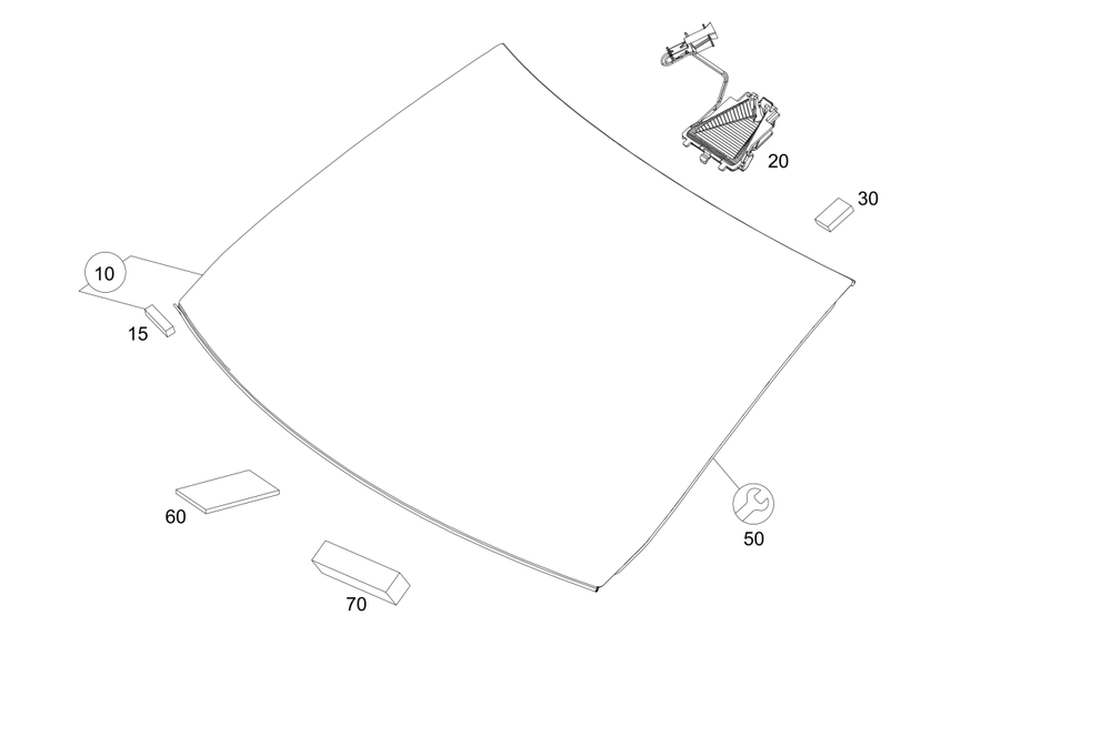 253-670-09-00 - Windshield 2016-2023 Mercedes-Benz | MB