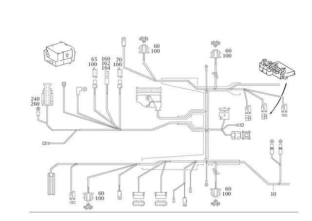 2105456328 - Electrical System: Receptacle Housing for Mercedes-Benz Image image