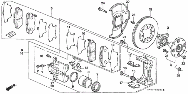 Front Brake (2) for 1991 Honda Accord #0