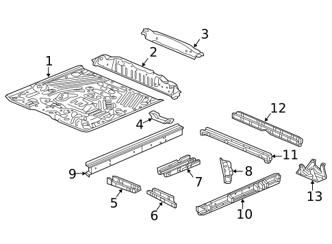 Floor & Rails for 2020 Honda Pilot #0